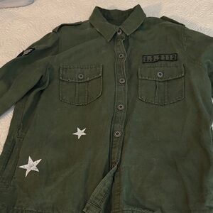 Rails Olive Green Jacket, stars, U.S.